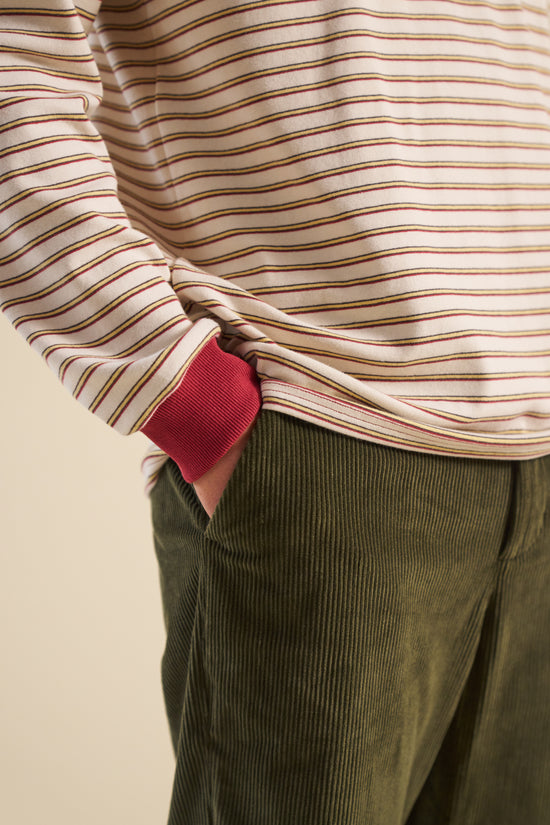 bound Cream Stripe Longsleeve Tee