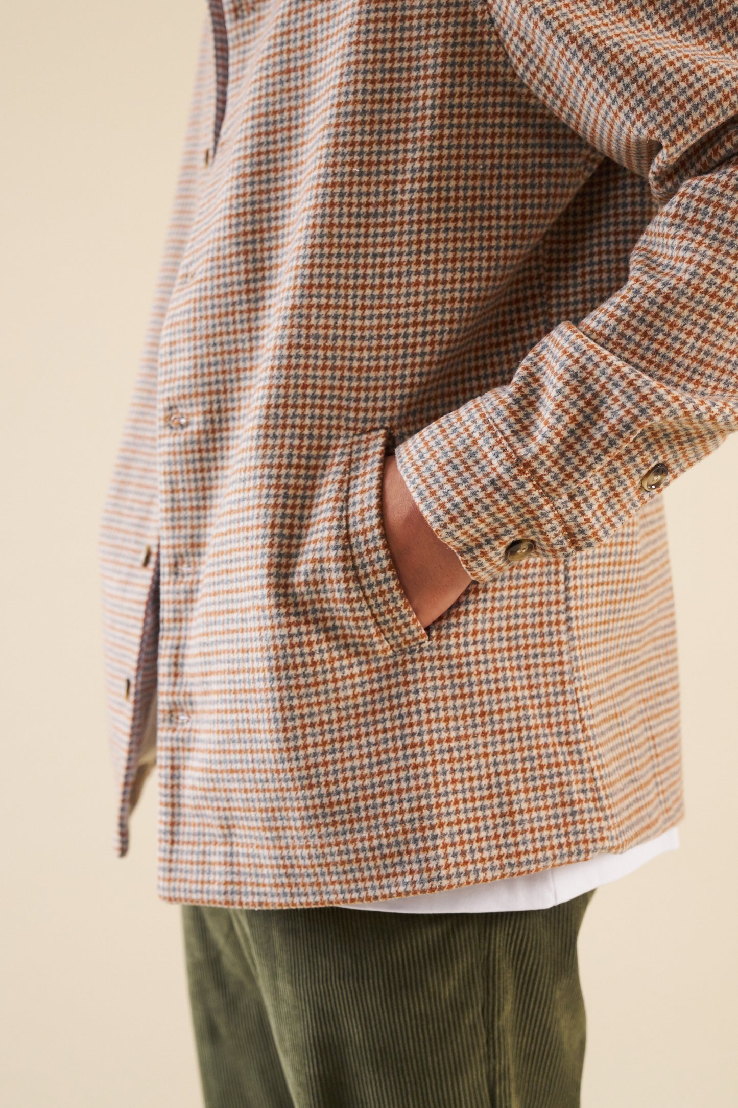 bound Maxim Dogtooth Wool Coach Jacket