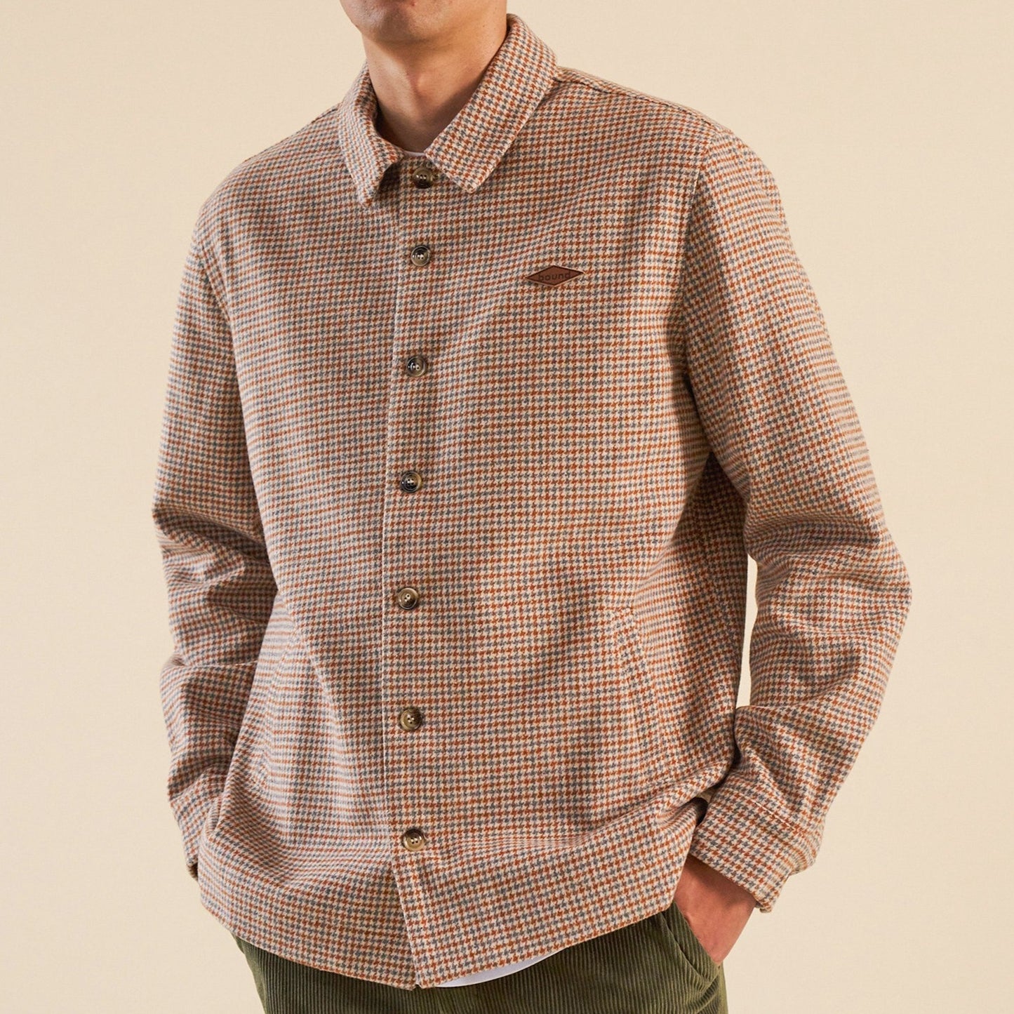 bound Maxim Dogtooth Wool Coach Jacket