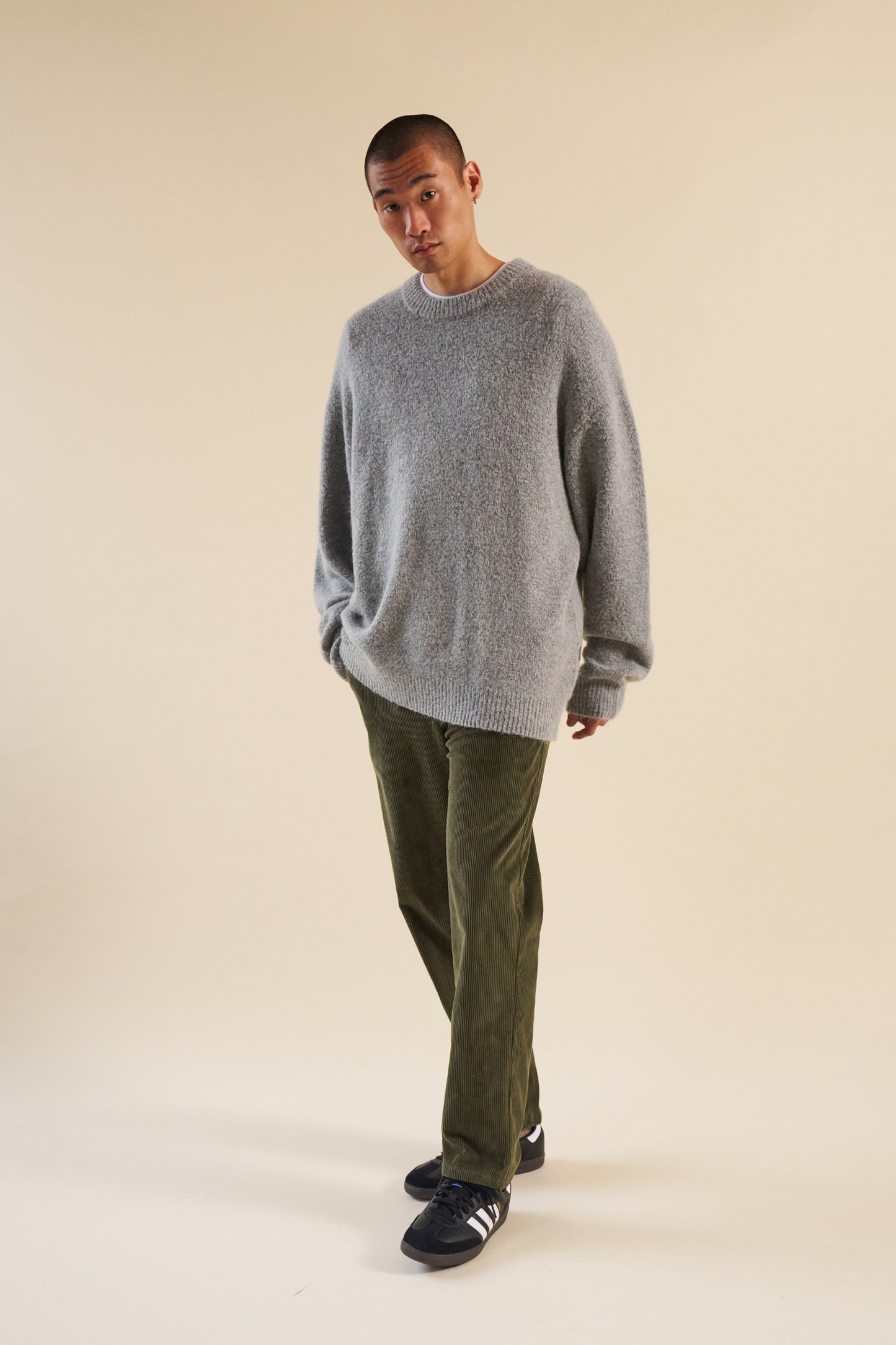 bound Baxter Mohair Blend Sweater - Grey