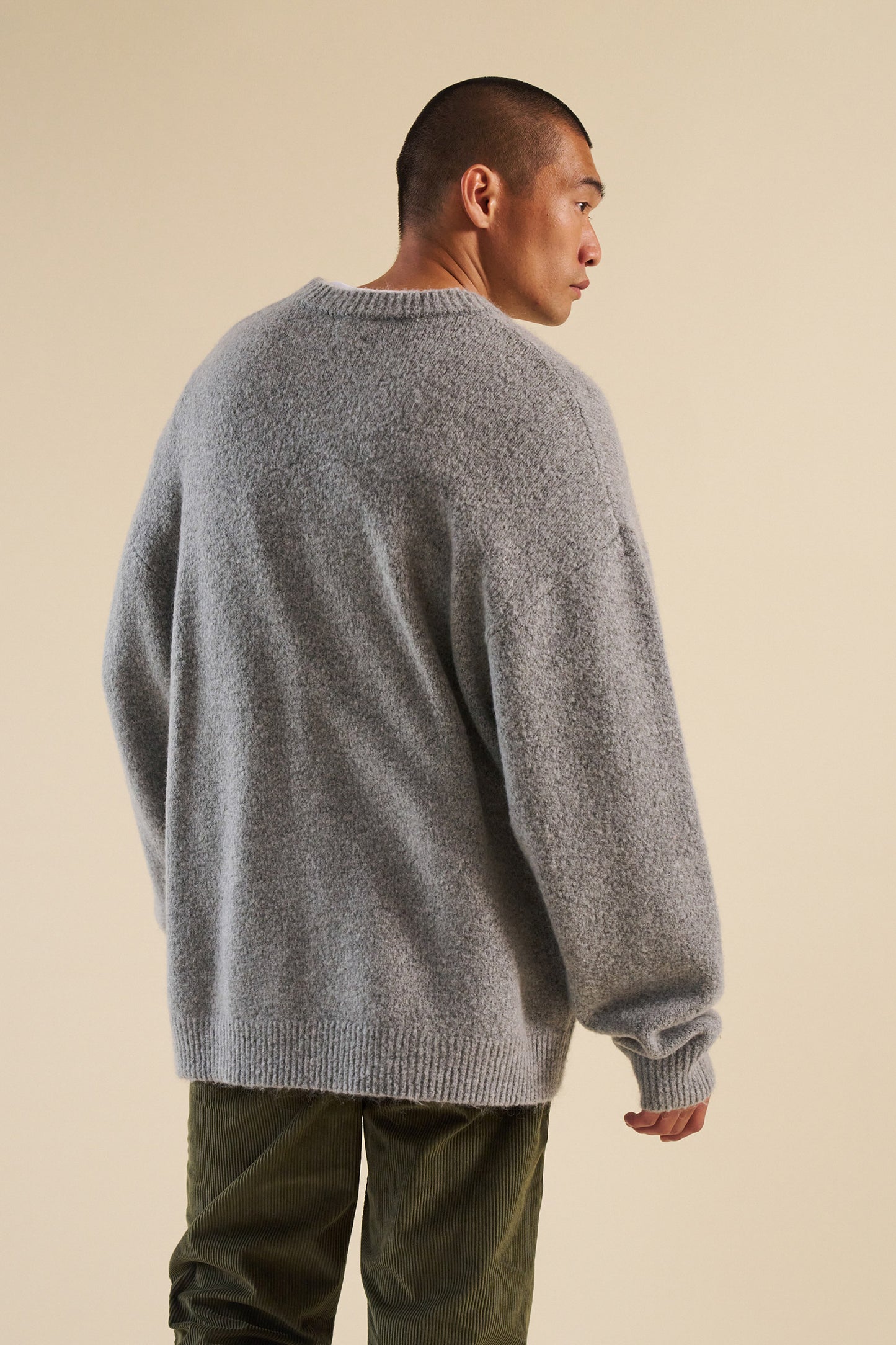 bound Baxter Mohair Blend Sweater - Grey