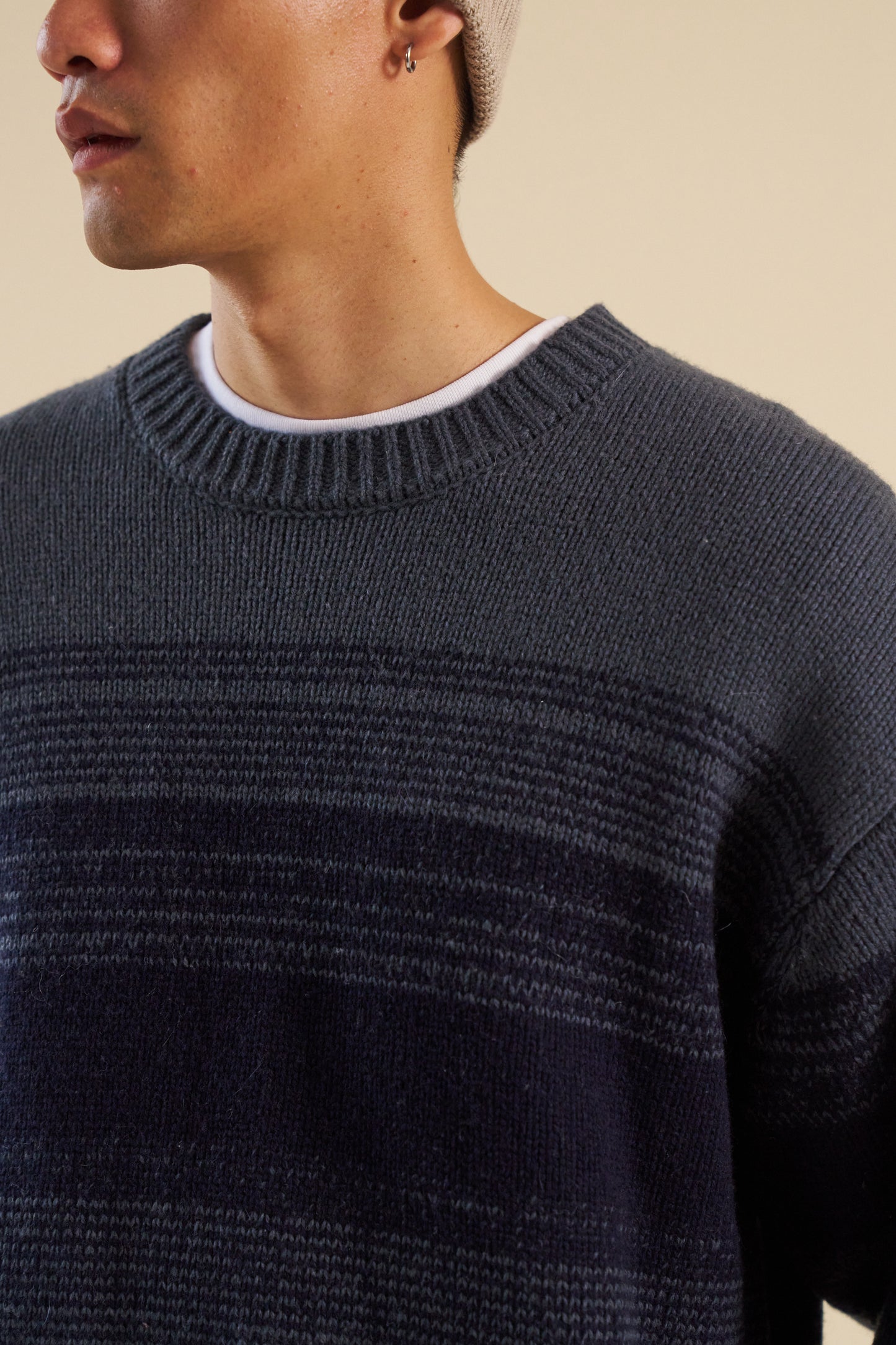 bound Deep Blue Gradient Lambswool Sweater