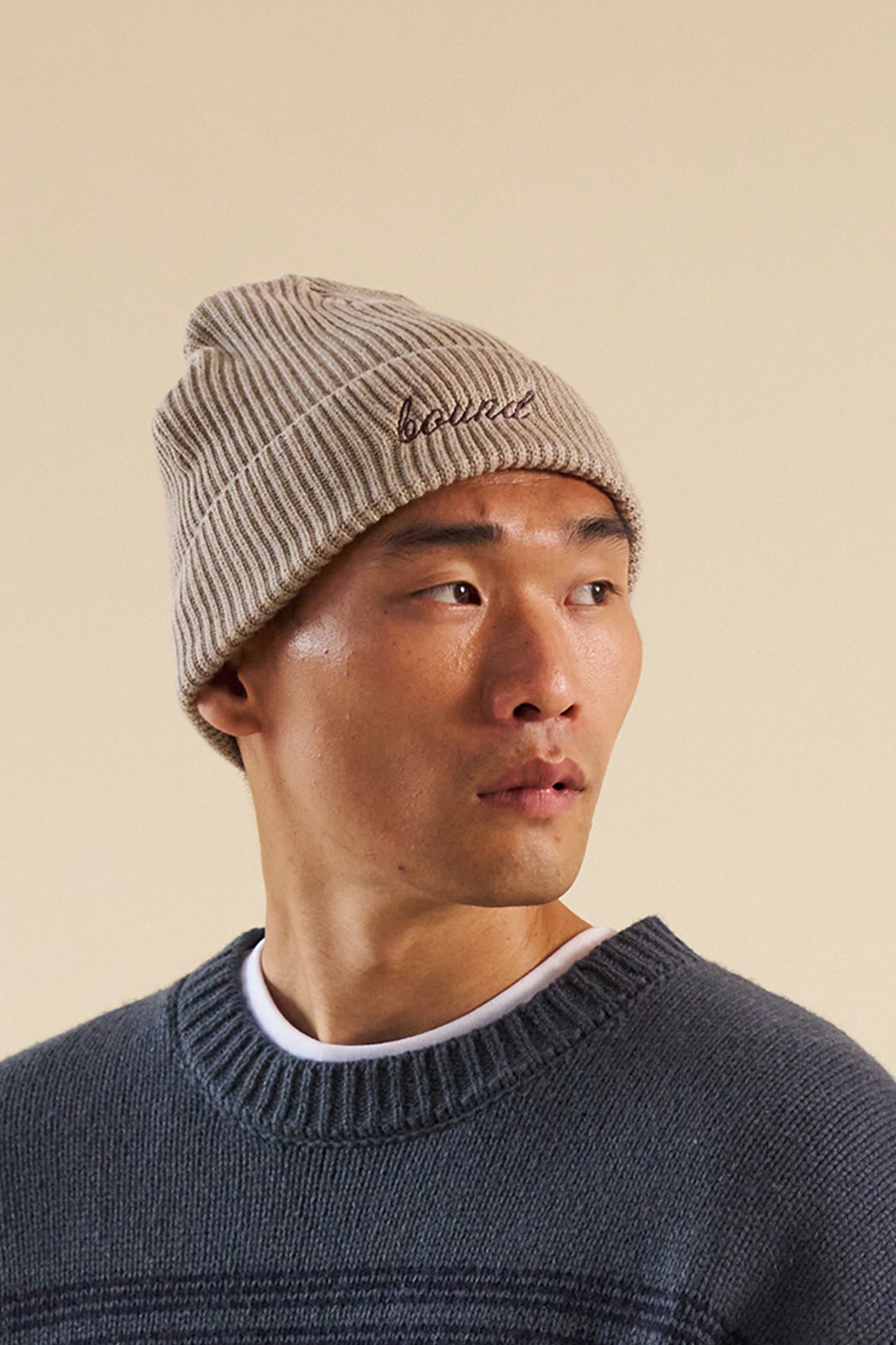 Load image into Gallery viewer, bound &amp;#39;Farnley&amp;#39; Fisherman Ribbed Organic Beanie
