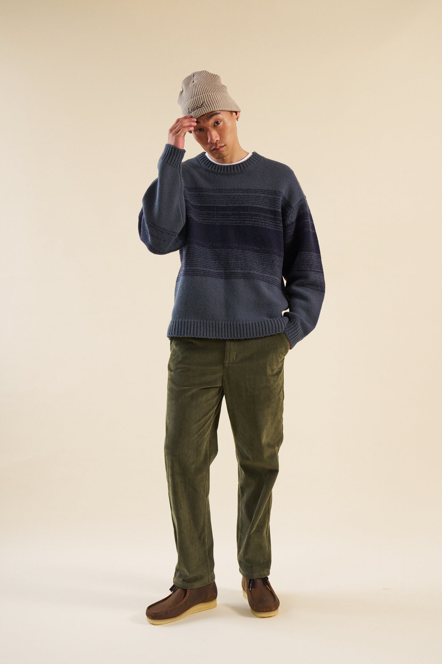 bound Deep Blue Gradient Lambswool Sweater