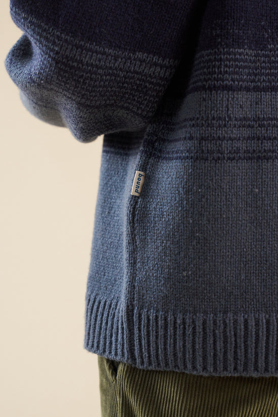 bound Deep Blue Gradient Lambswool Sweater