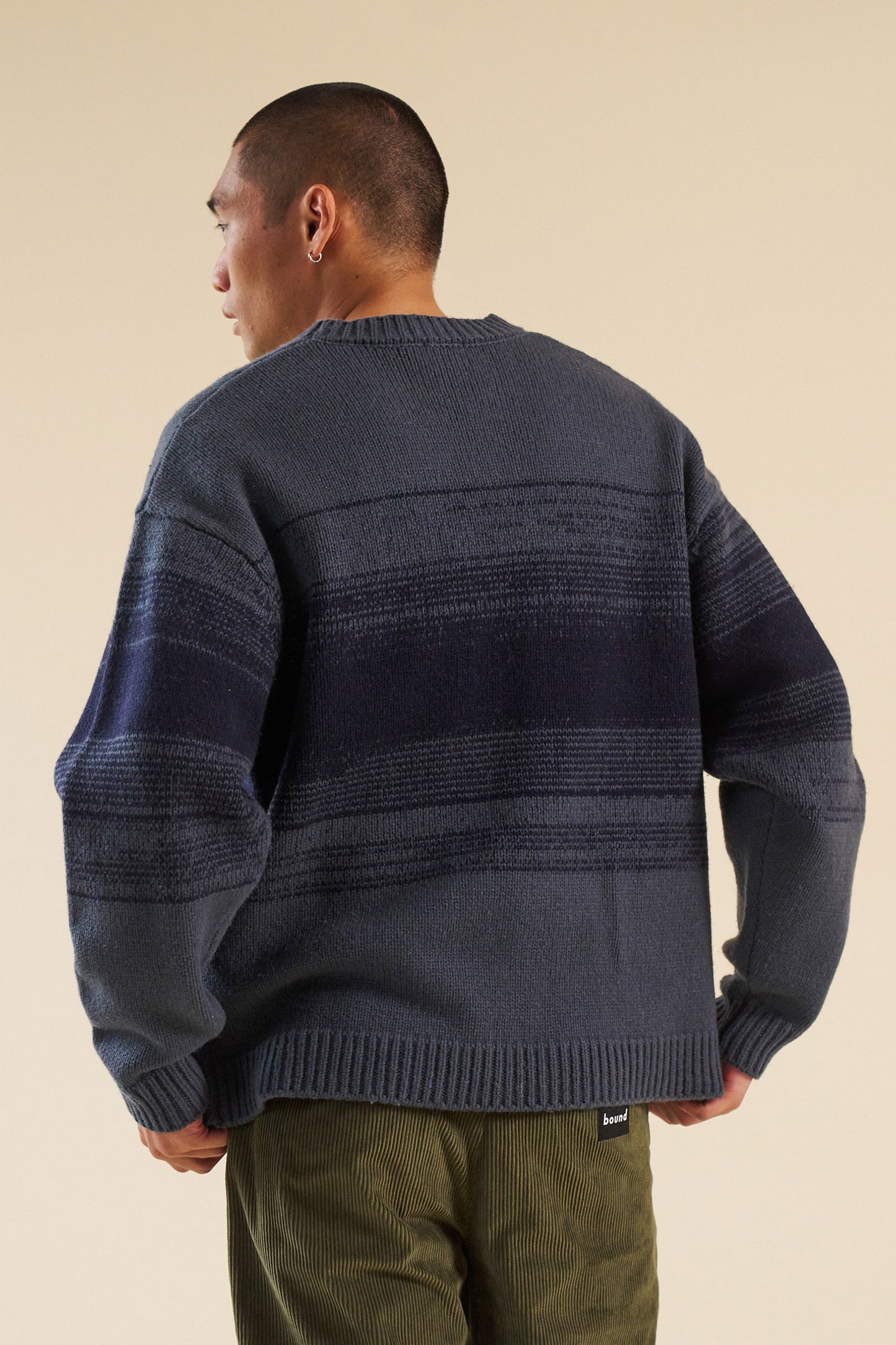bound Deep Blue Gradient Lambswool Sweater
