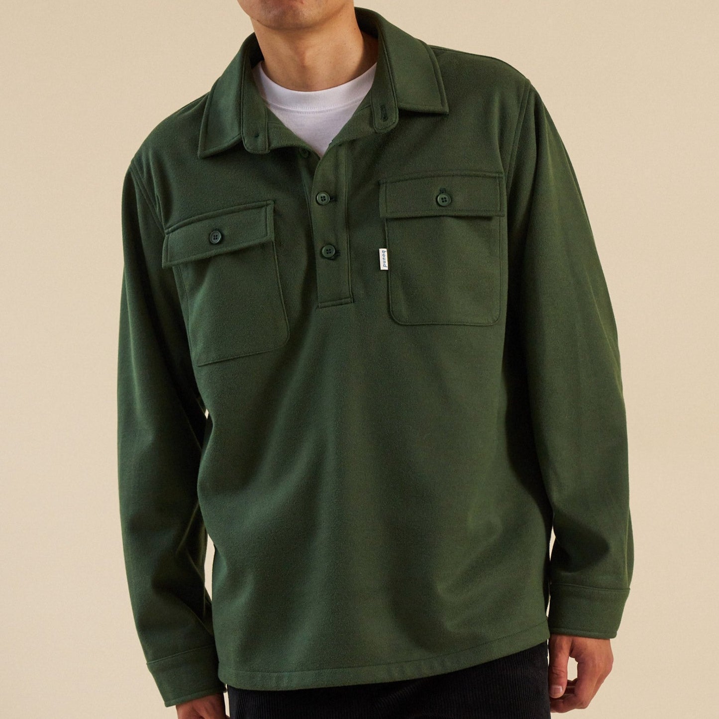 bound Forest Green Work Pullover