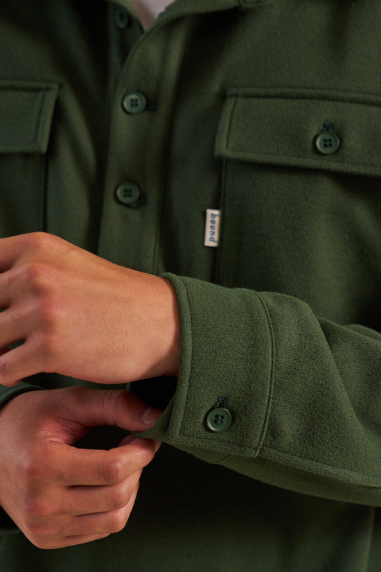 bound Forest Green Work Pullover