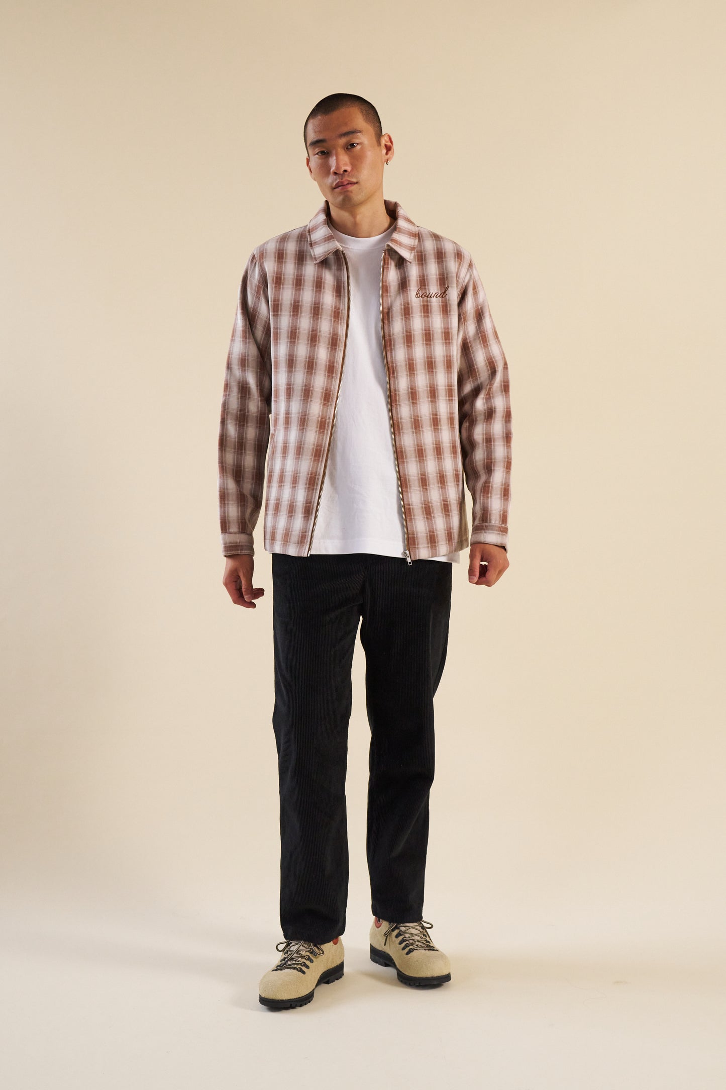bound Nevada Brown Check Coach Jacket