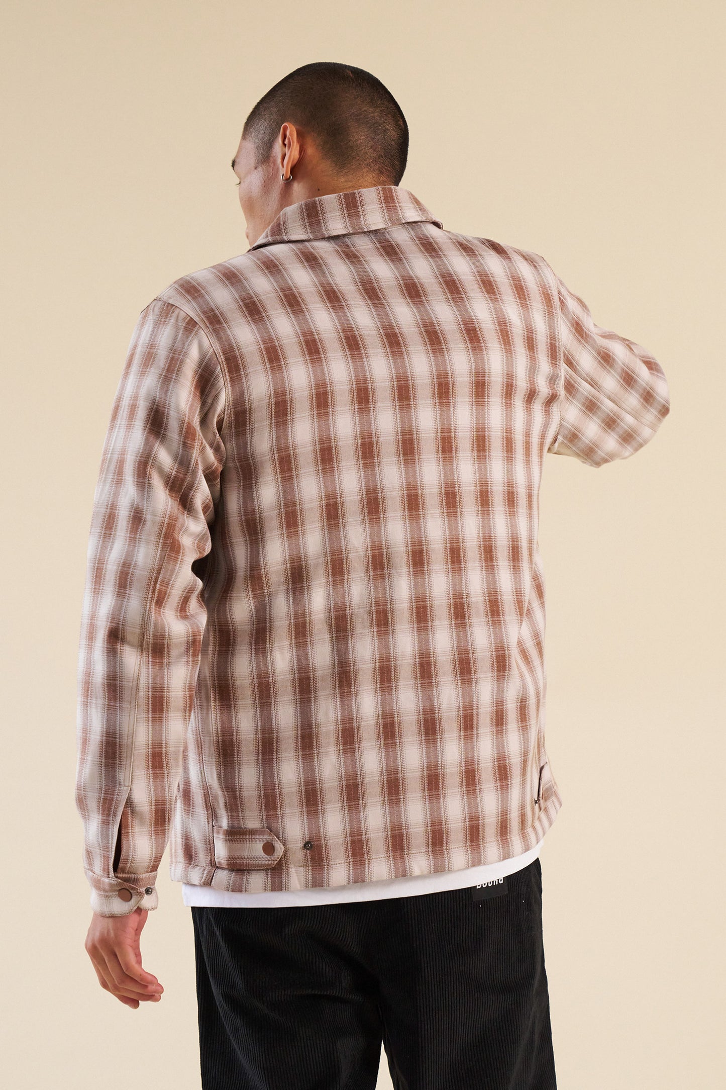 bound Nevada Brown Check Coach Jacket