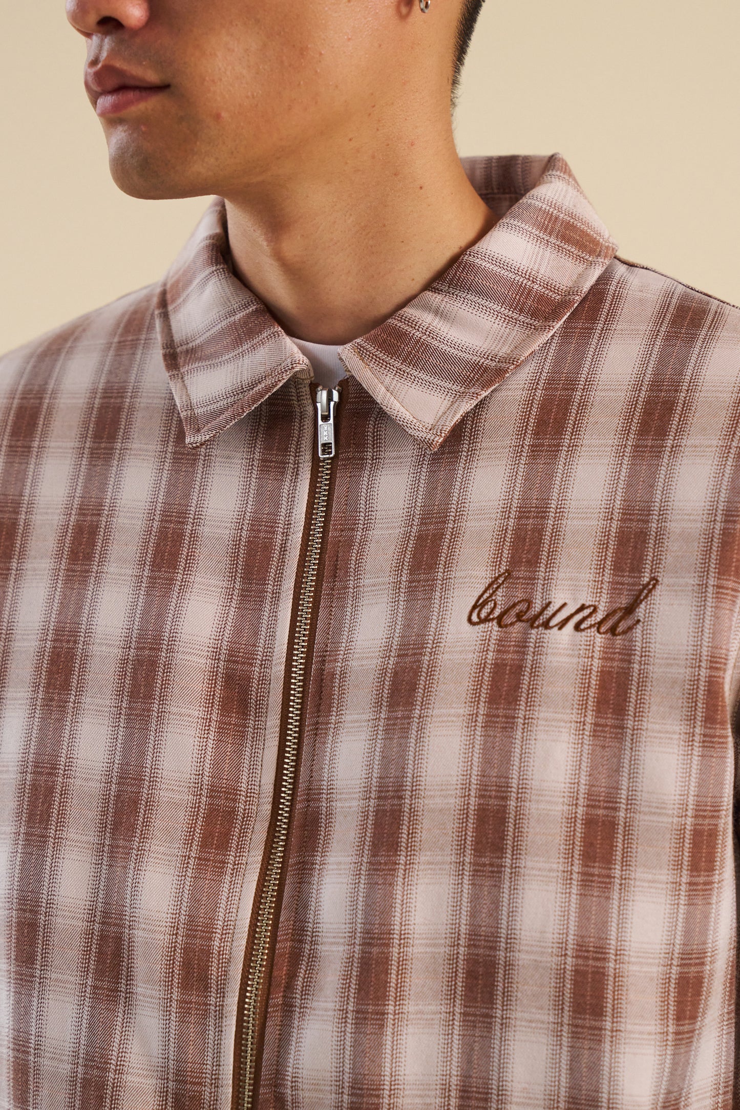 bound Nevada Brown Check Coach Jacket