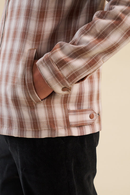 bound Nevada Brown Check Coach Jacket