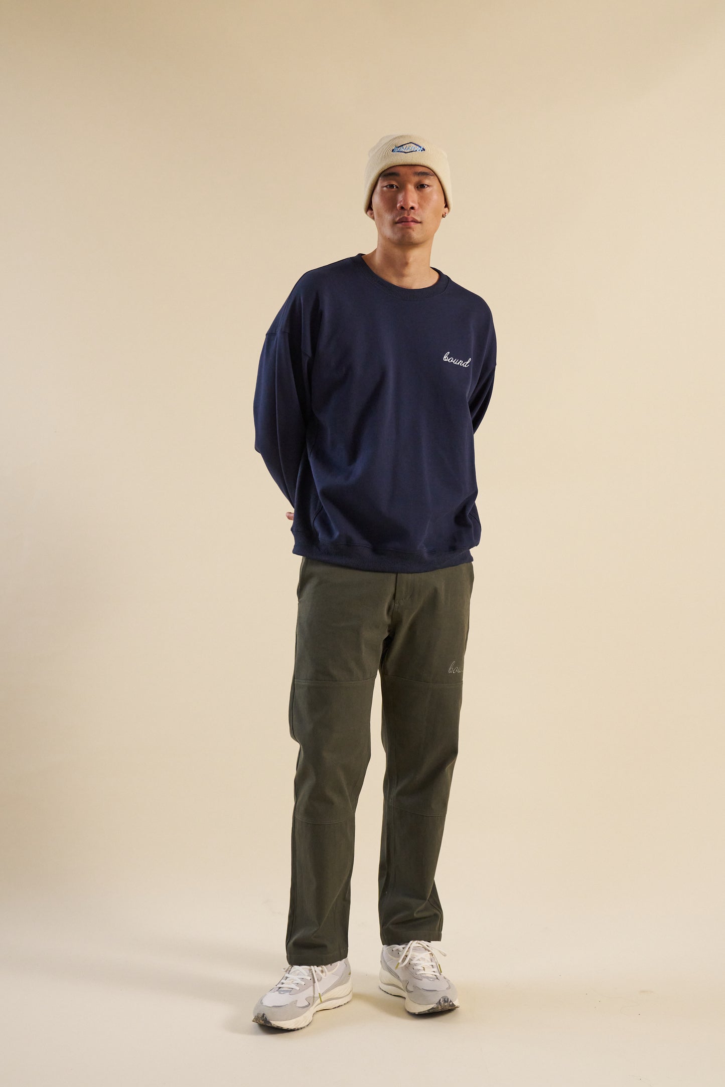 bound Navy Premium Script Sweater