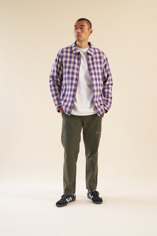 bound Lavender Check Coach Jacket