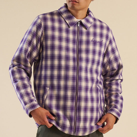 bound Lavender Check Coach Jacket