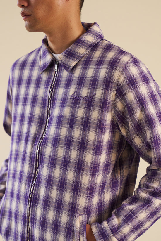 bound Lavender Check Coach Jacket