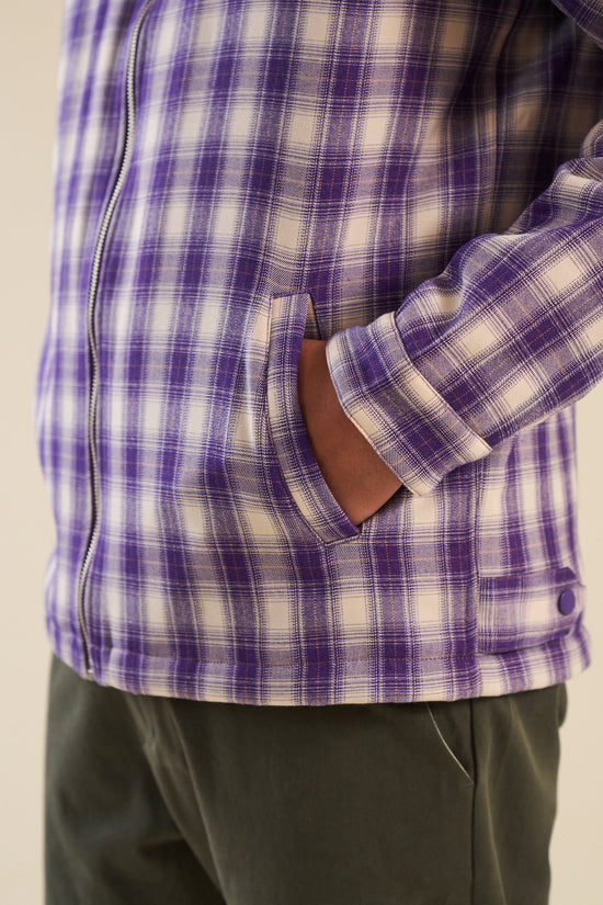 bound Lavender Check Coach Jacket