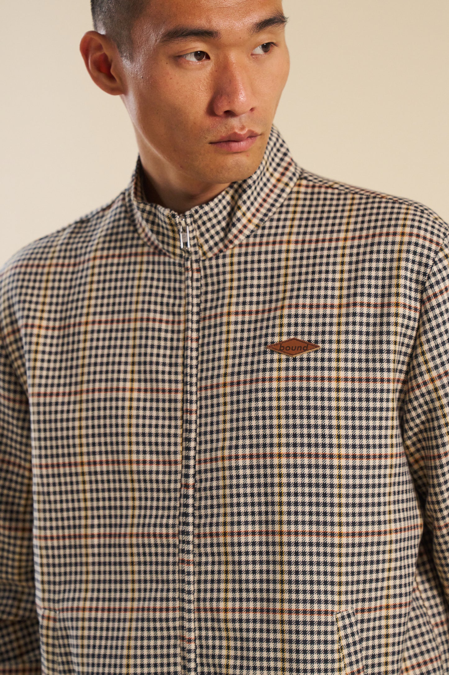 bound Shaun Houndstooth Harrington Jacket