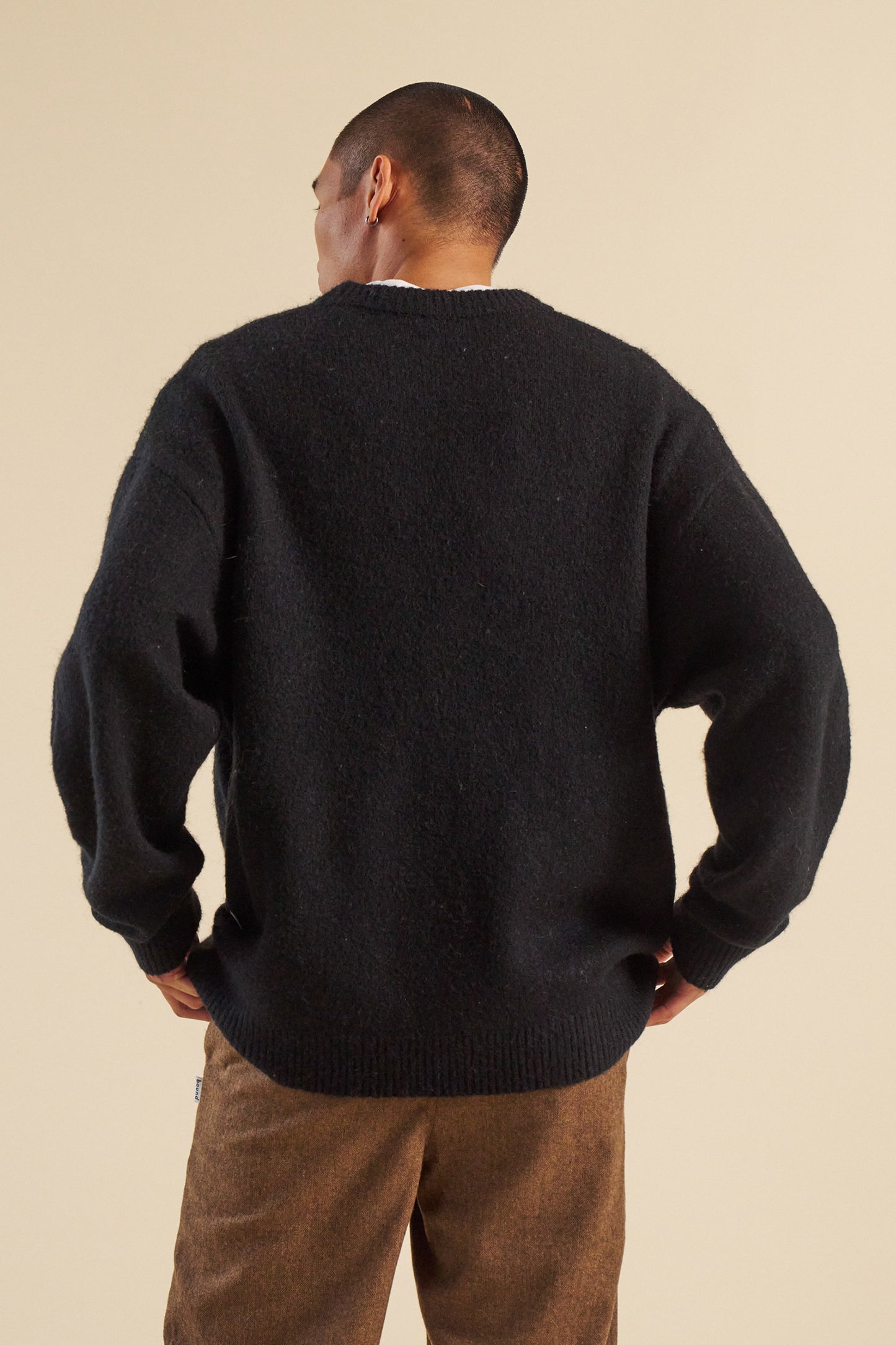 Load image into Gallery viewer, bound Baxter Mohair Blend Sweater - Black
