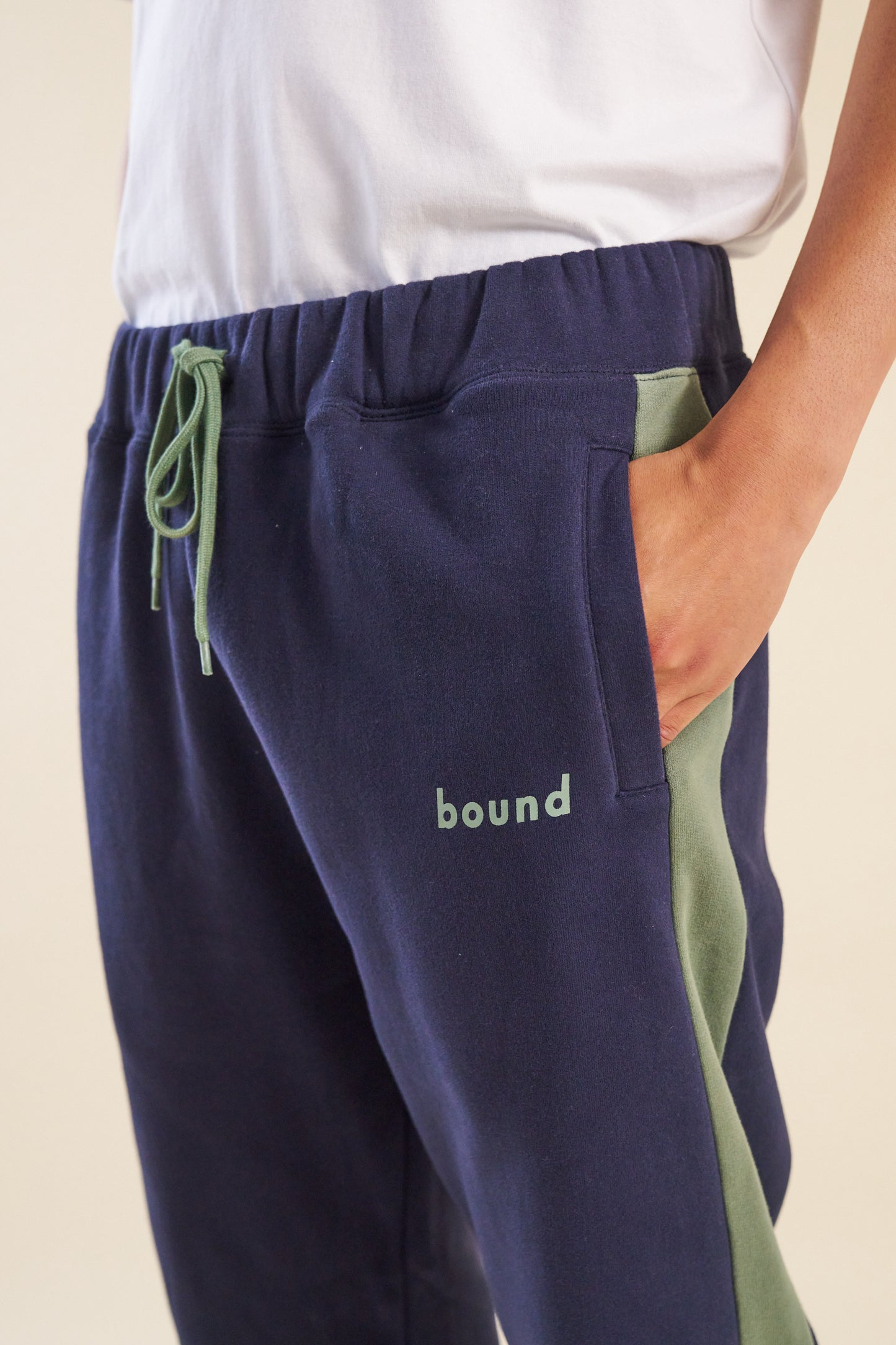 bound Navy Stripe Joggers