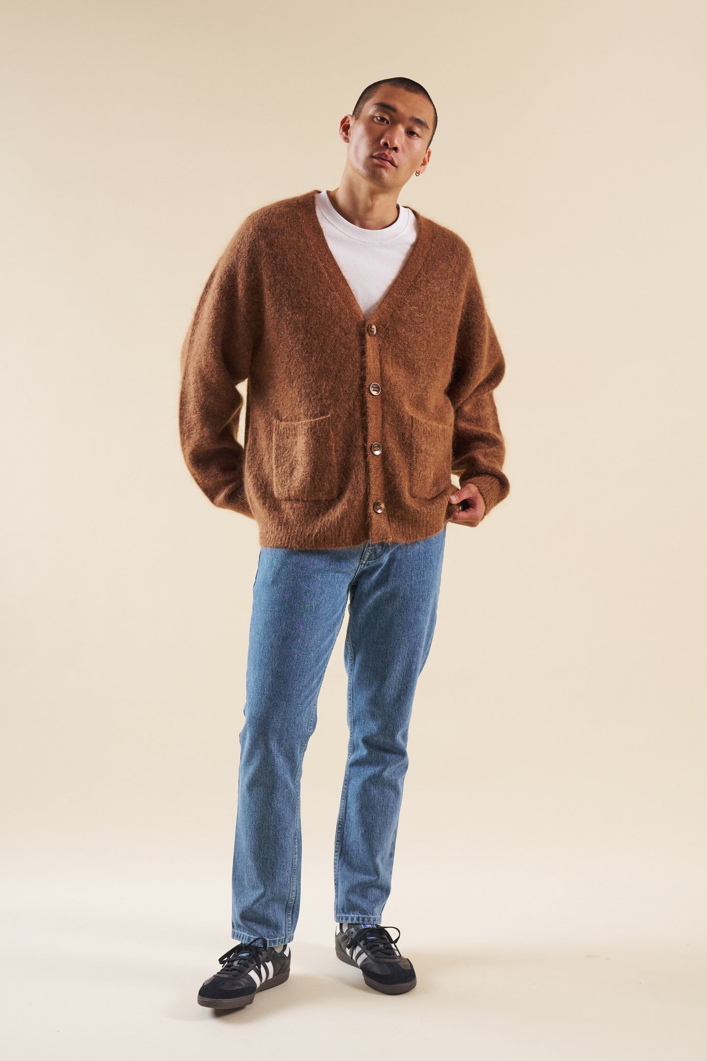 bound Sawyer Mohair Cardigan - Brown
