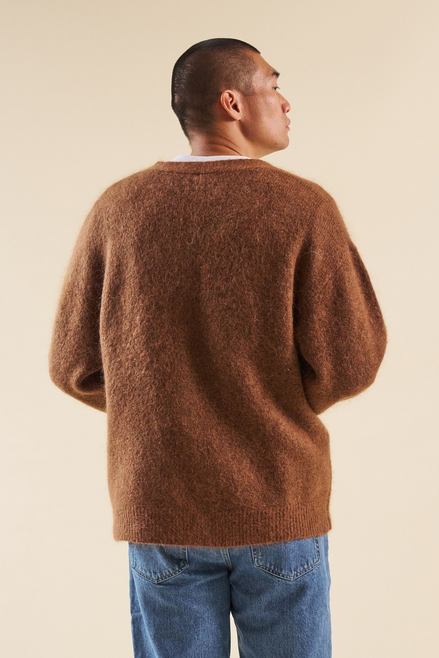 bound Sawyer Mohair Cardigan - Brown