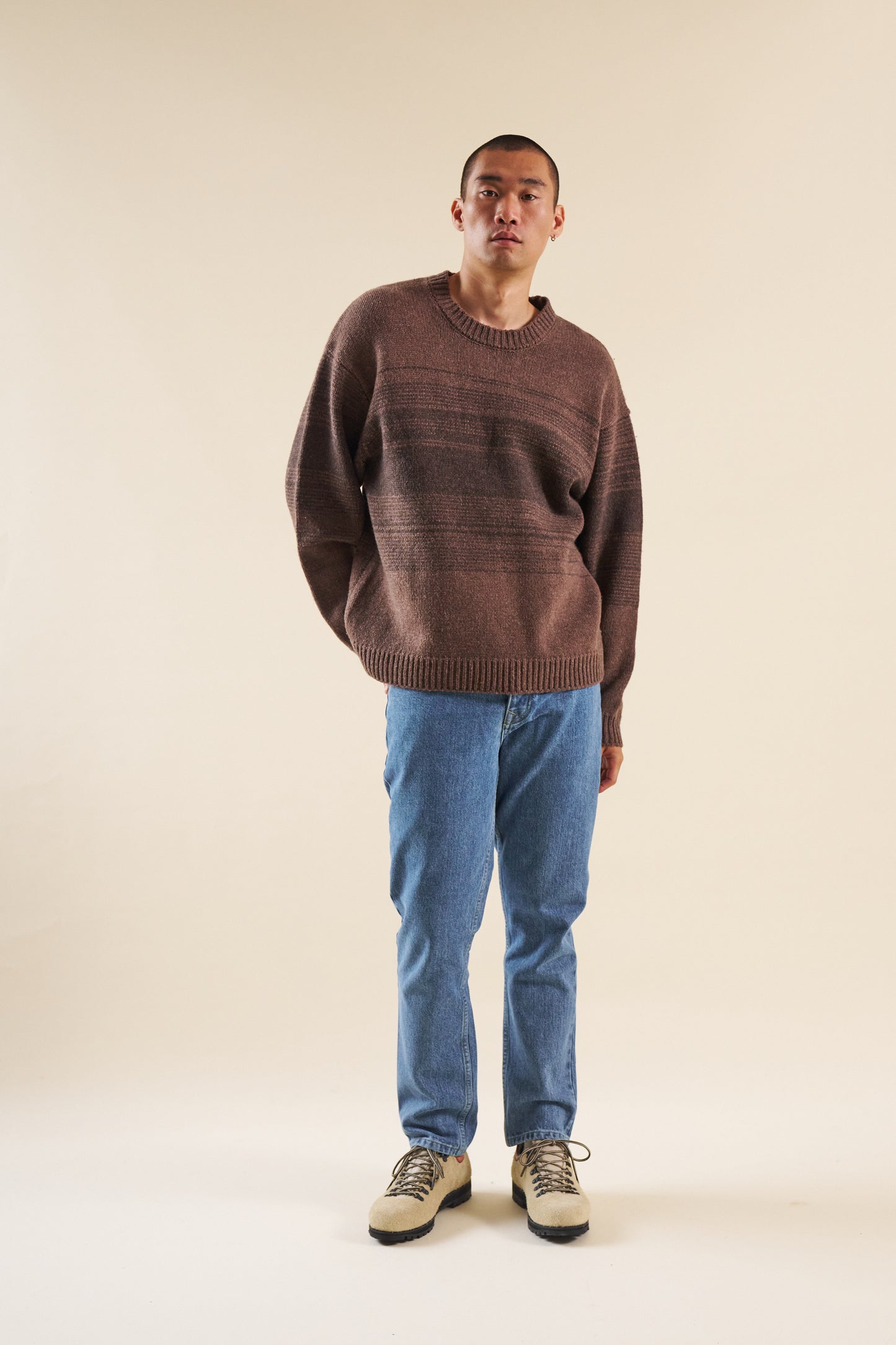 bound Brown Gradient Lambswool Sweater