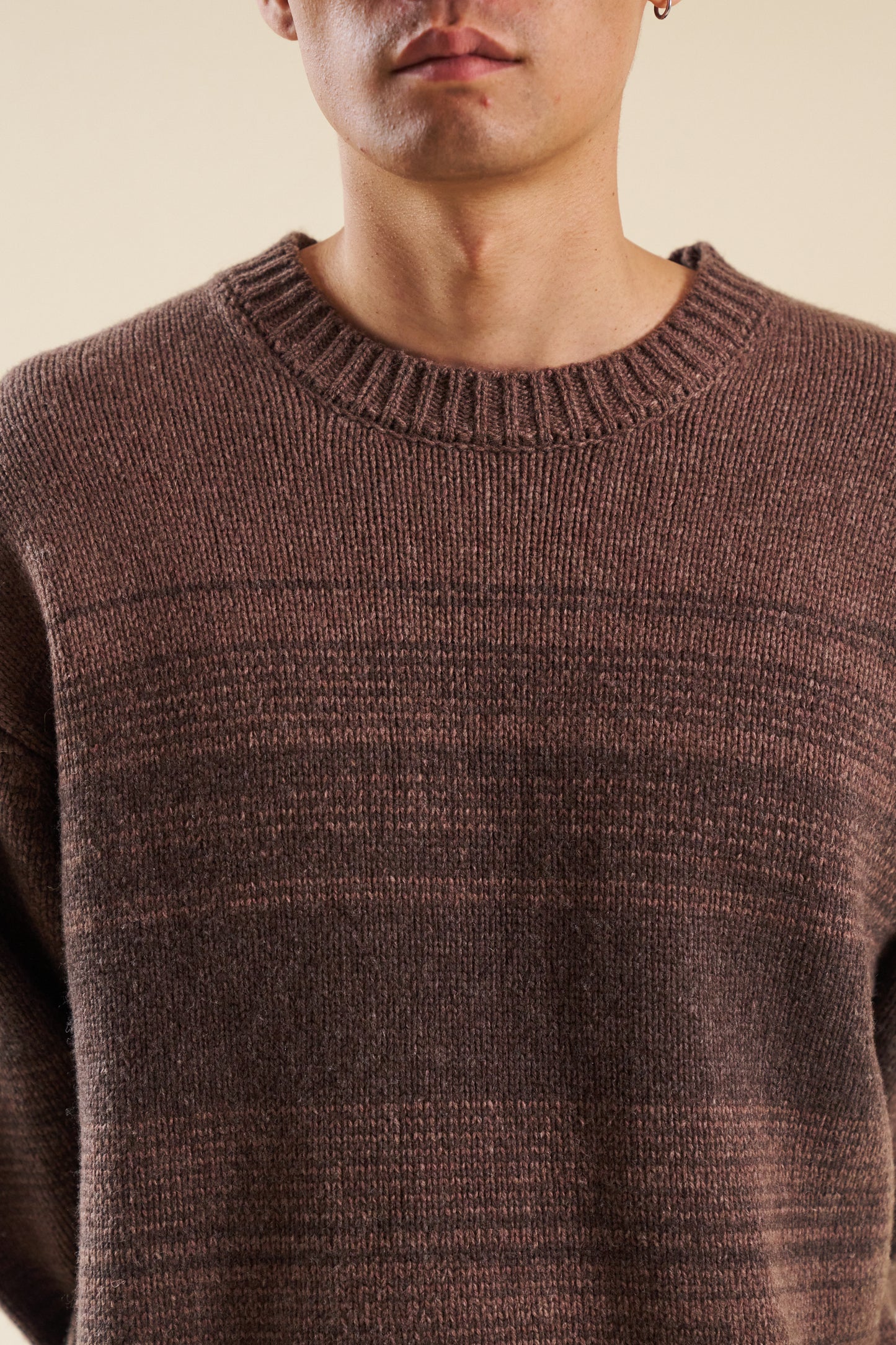 bound Brown Gradient Lambswool Sweater