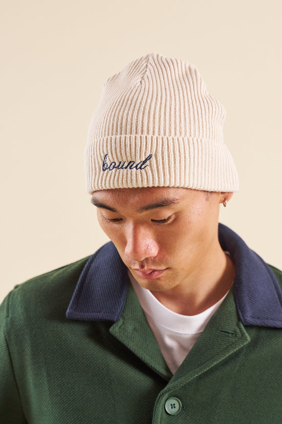 bound 'Farnley' Fisherman Ribbed Organic Beanie