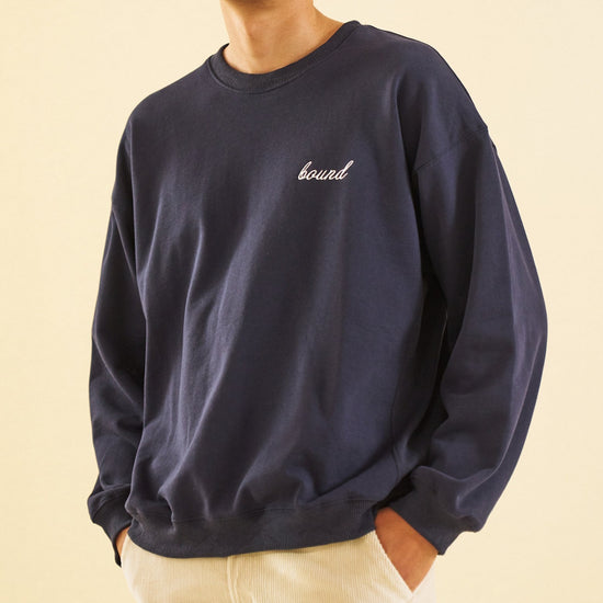 bound Navy Premium Script Sweater