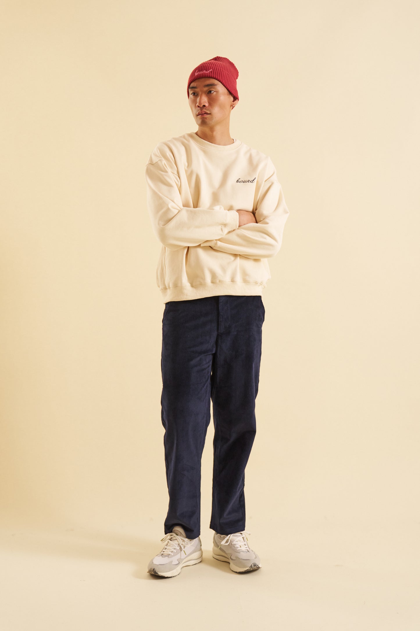 bound Cream Premium Script Sweater
