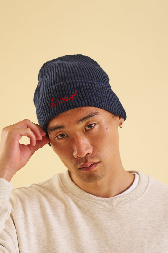 bound 'Farnley' Fisherman Ribbed Organic Beanie