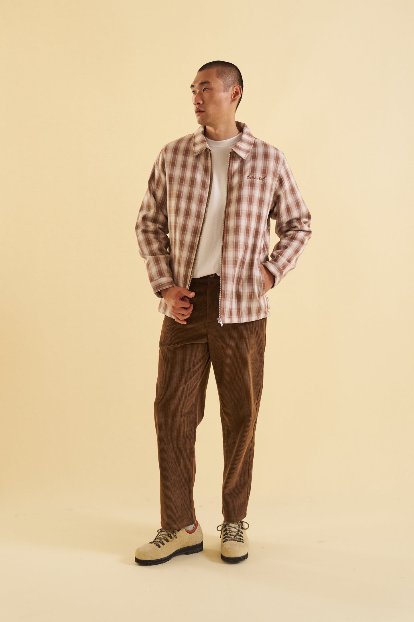 bound Nevada Brown Check Coach Jacket