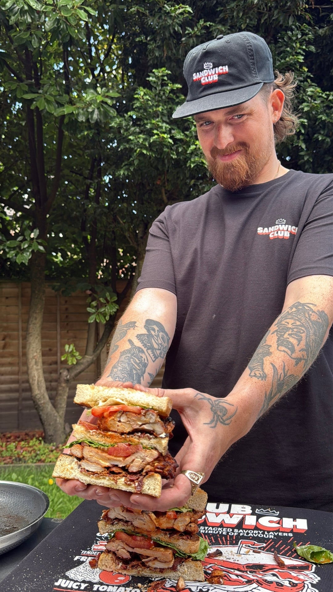 Sandwich Club x Sandwich King Embroidered Cap - Black