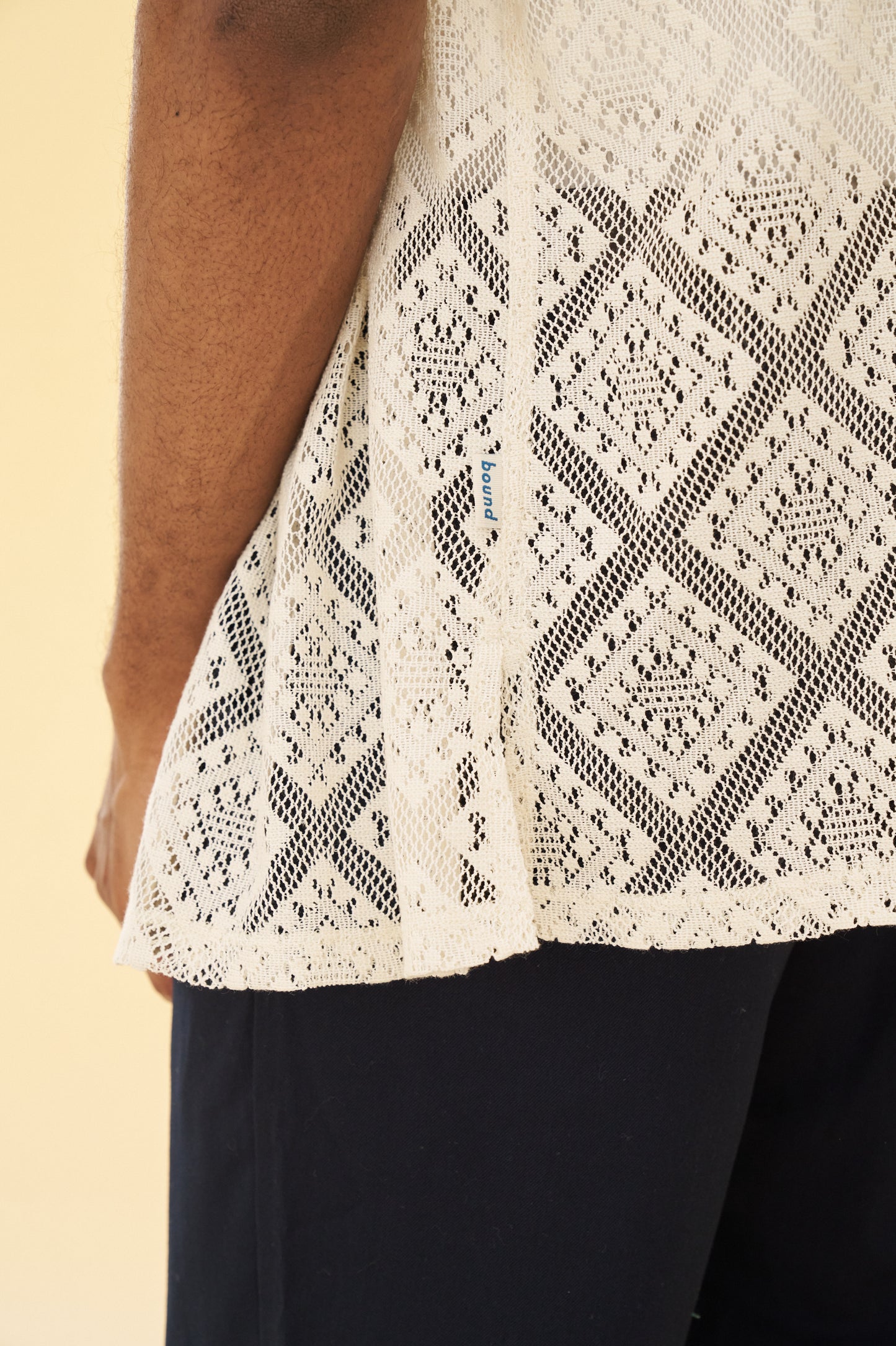 bound Lace Vacation Shirt - Cream