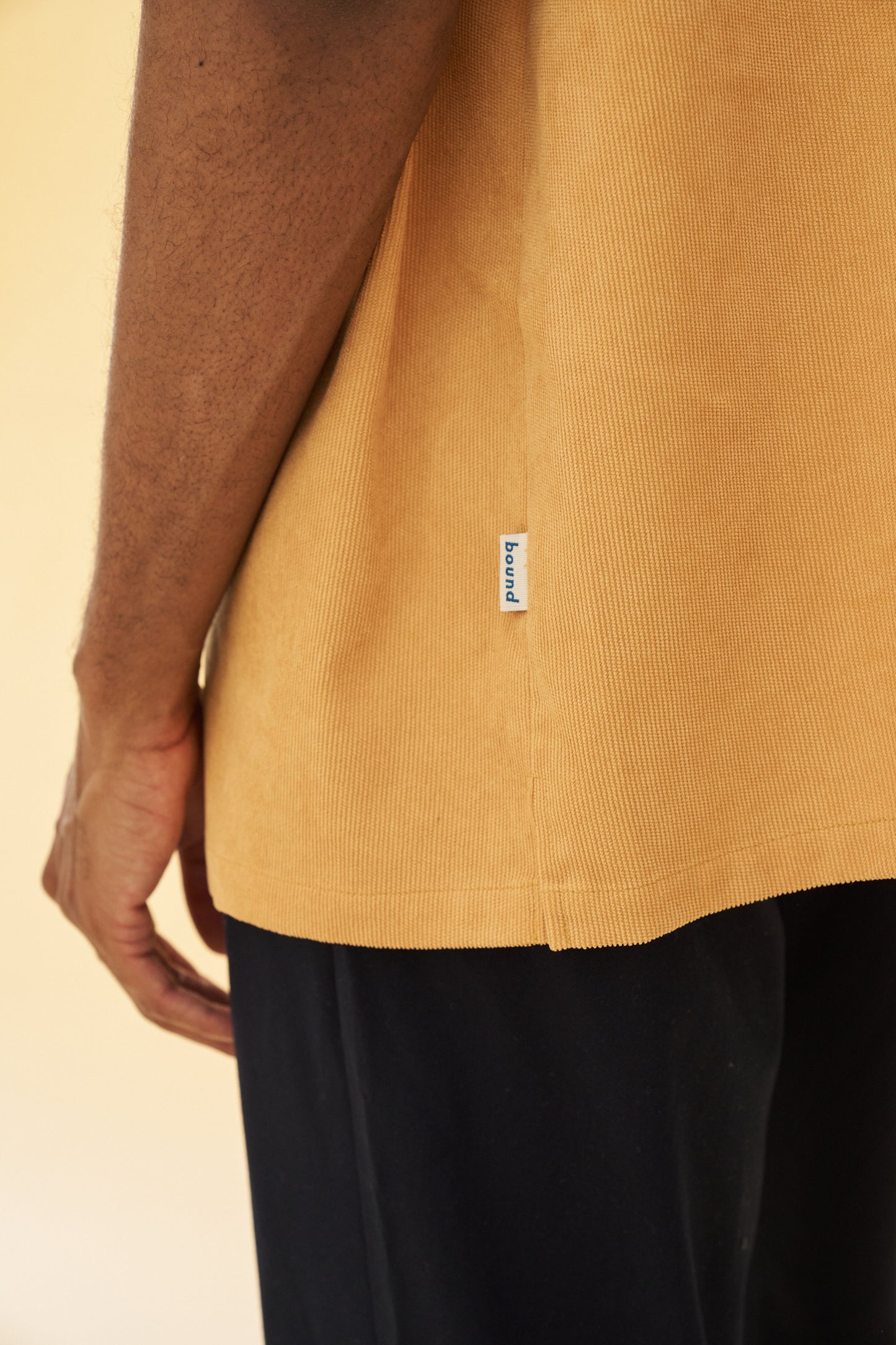 bound 'Mustard' Cord Towel SS Shirt