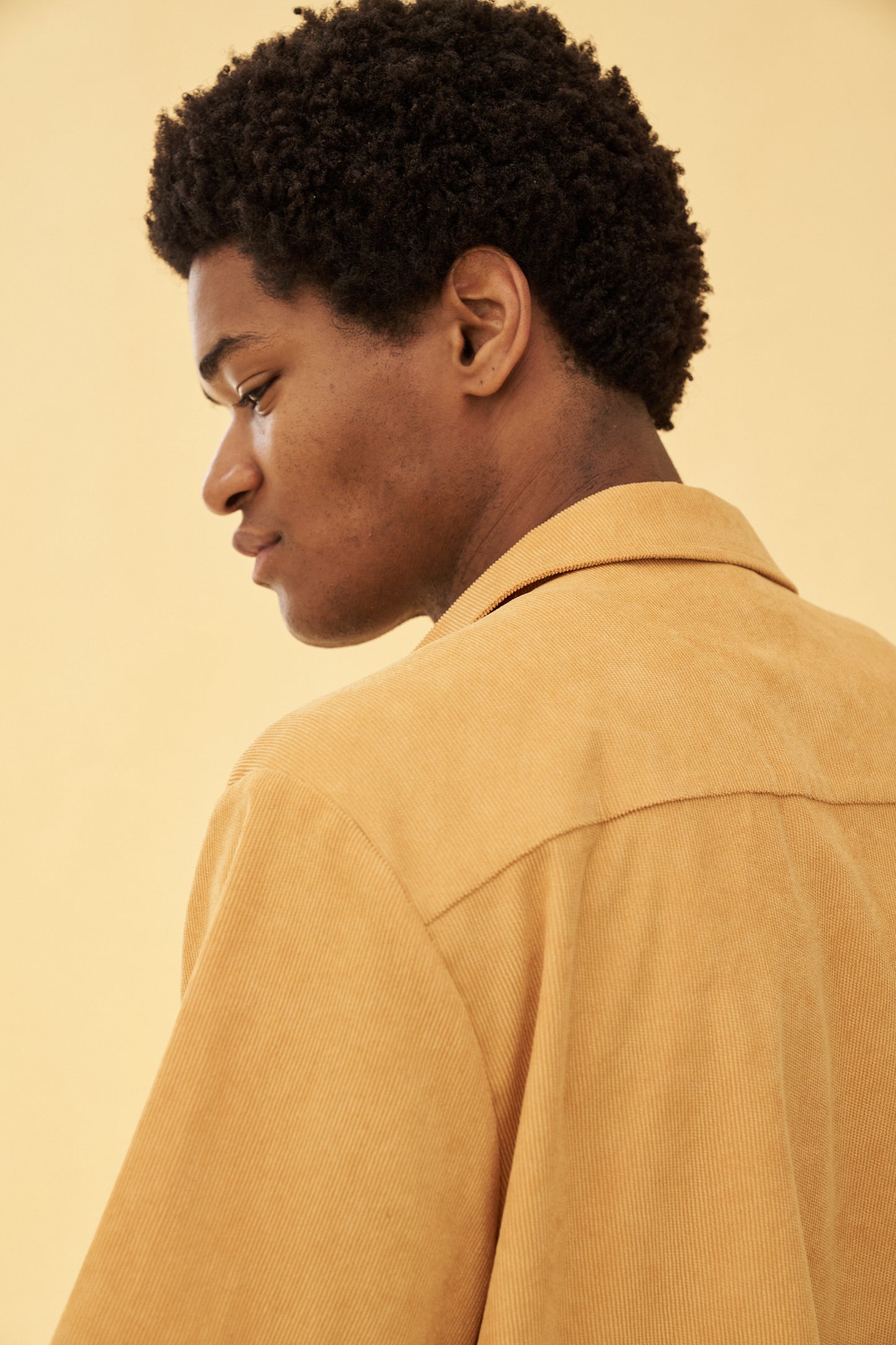 bound 'Mustard' Cord Towel SS Shirt