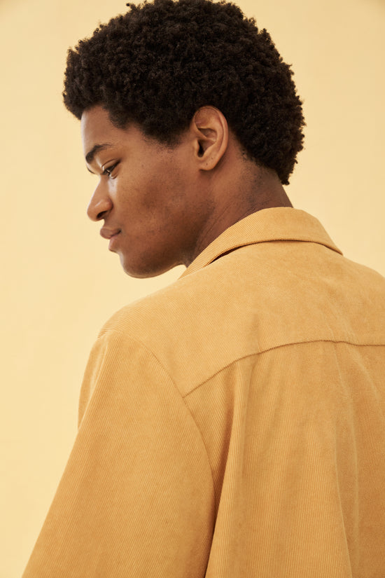 bound 'Mustard' Cord Towel SS Shirt