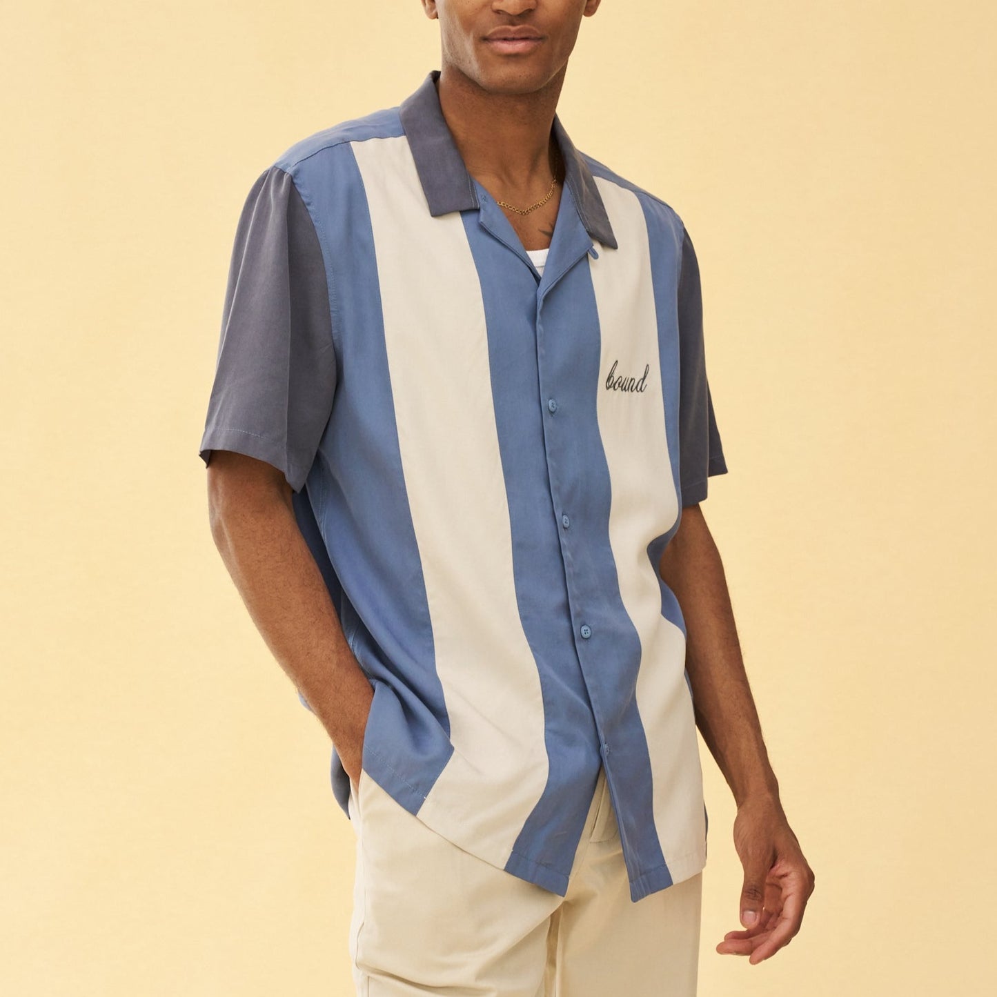 bound 'New Jersey' Bowling Shirt - Blue