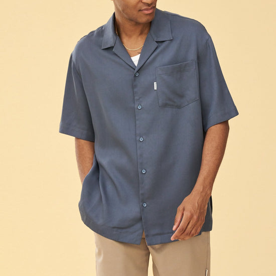 bound 'Petrol Tencel' Cuban SS Shirt