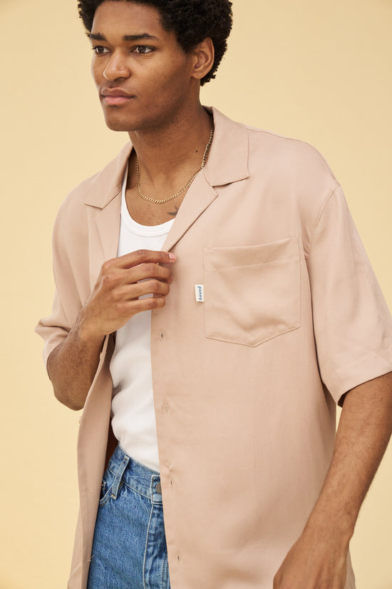 bound 'Nude Tencel' Cuban SS Shirt