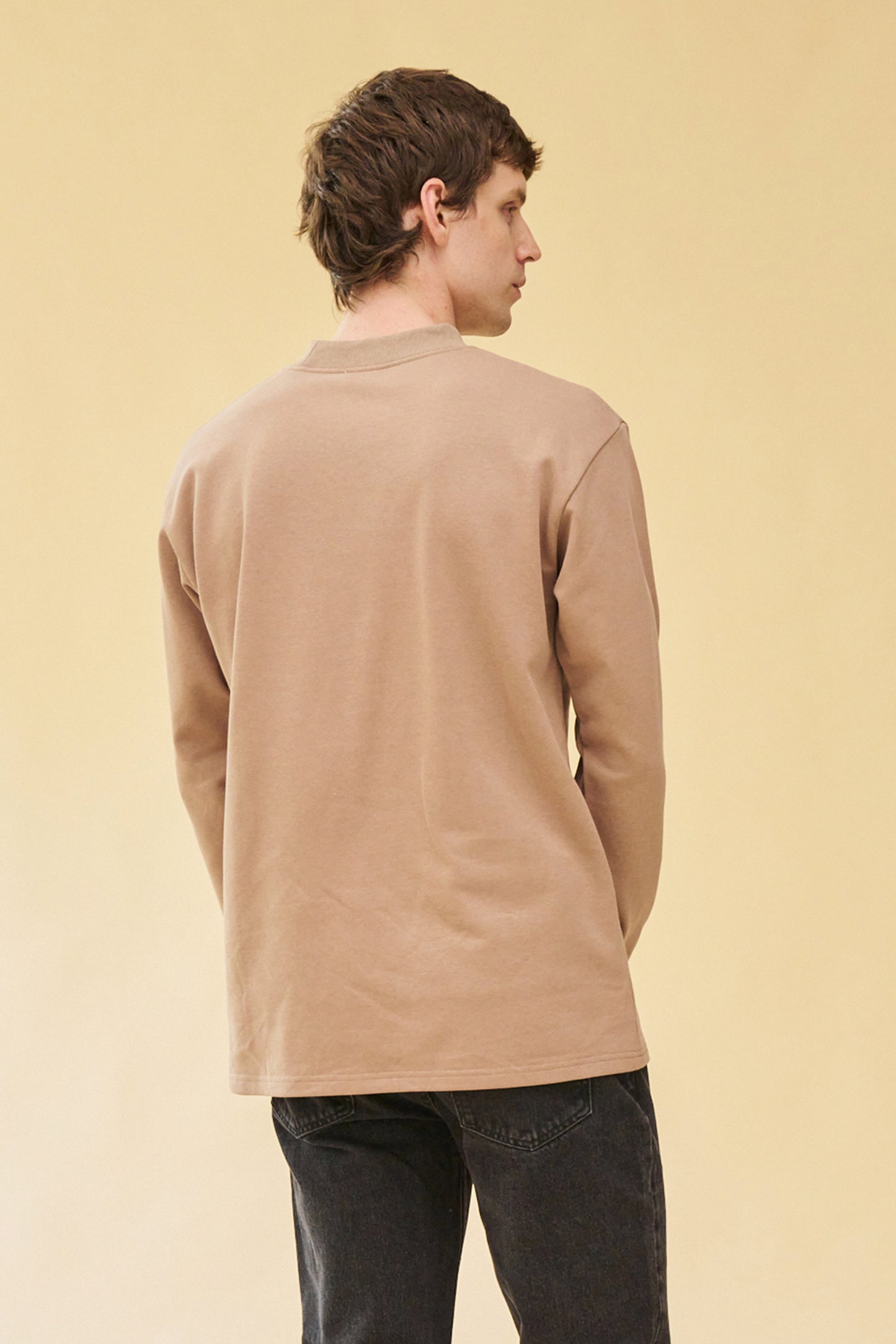 bound 'Script' Longsleeve Heavy Tee - Chestnut