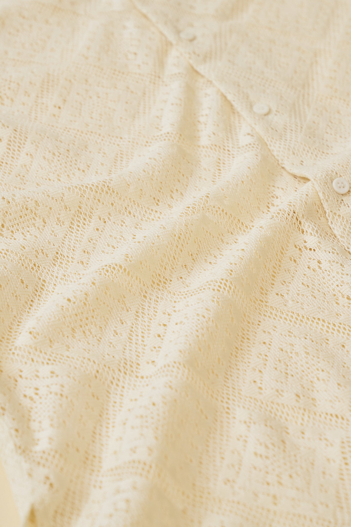 bound Lace Vacation Shirt - Cream