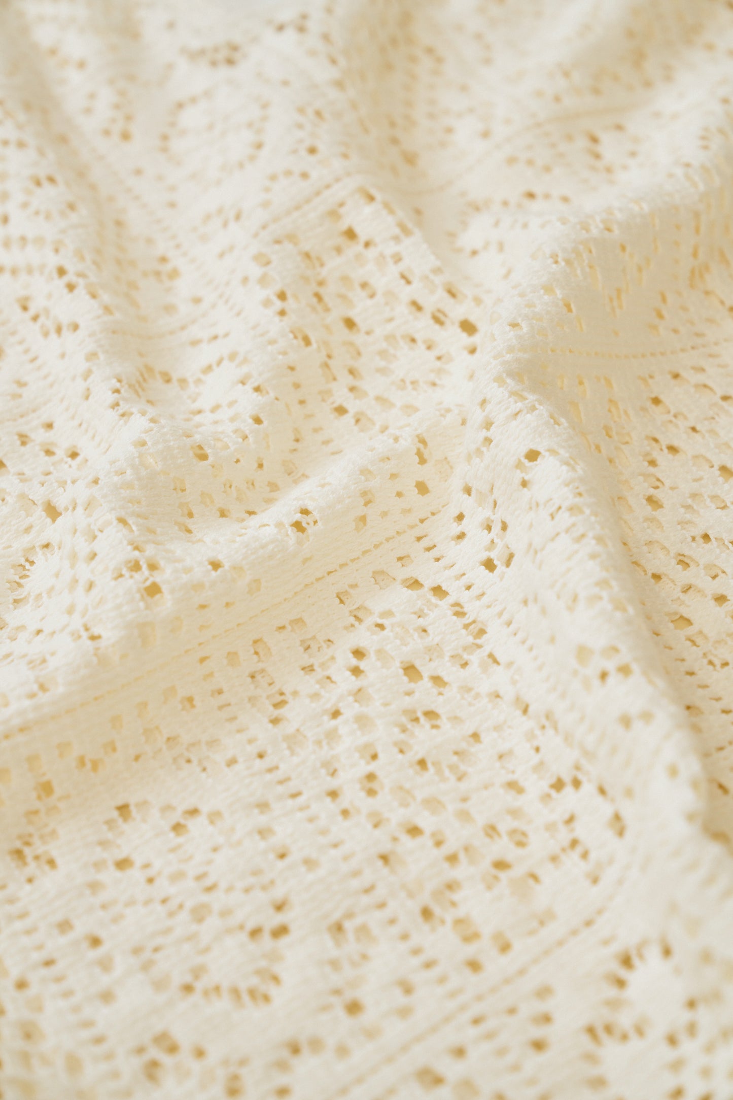 bound 'Piaza' Lace Polo - Off White
