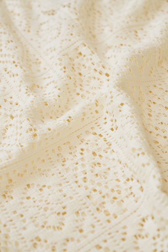 bound 'Piaza' Lace Polo - Off White