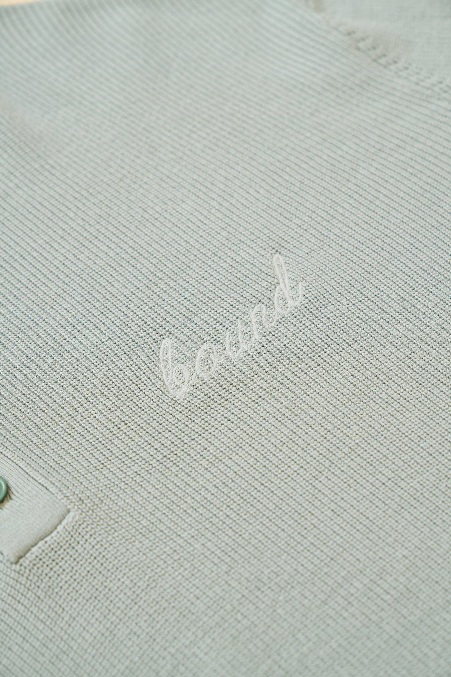 bound 'Ennio' LS Knit Polo - Jade