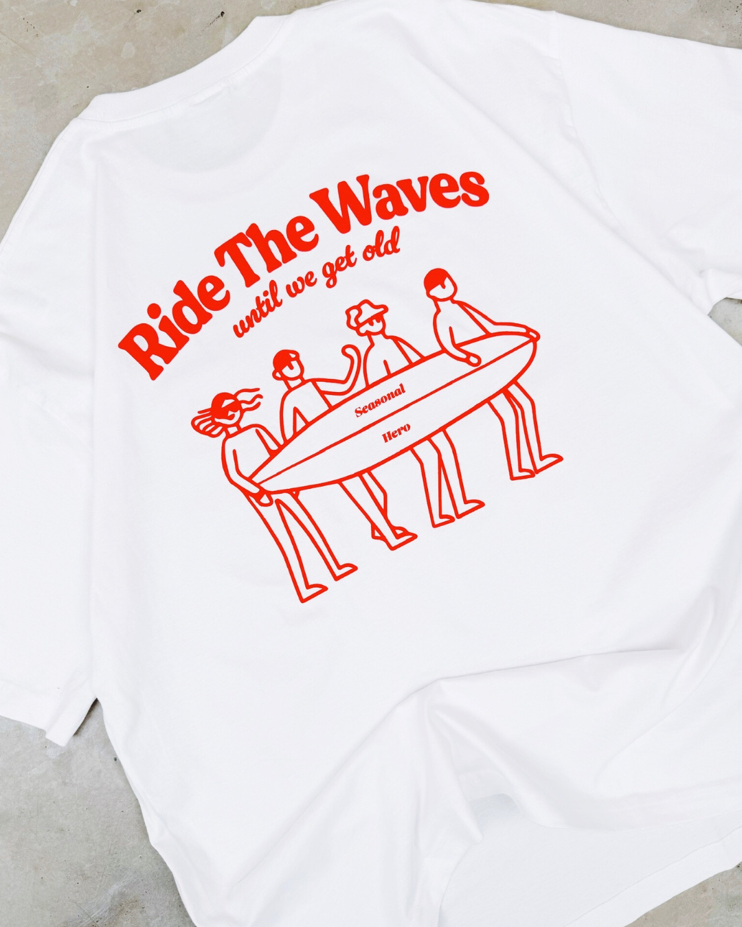 Seasonal Hero 'Ride The Waves' Tee - White