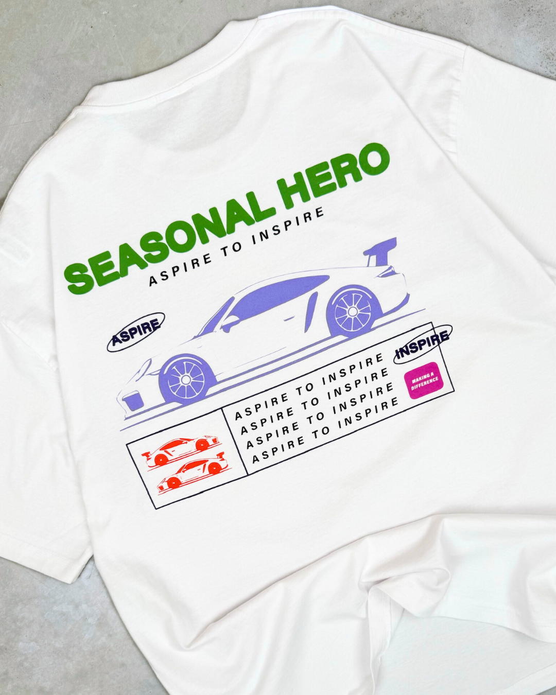 Seasonal Hero 'Making a Difference' Tee - White