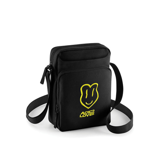 Load image into Gallery viewer, ACID LOVE Embroidered Side Bag - Black
