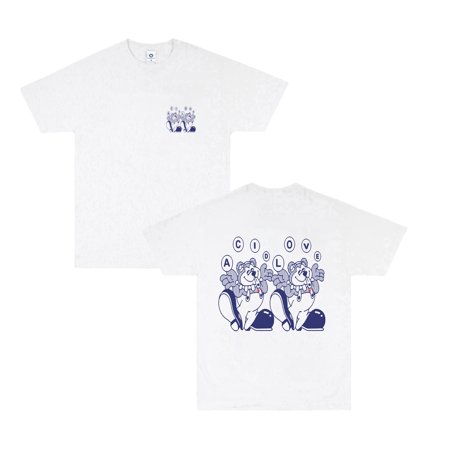 Acid Love 'Trippy Bear' Tee - White